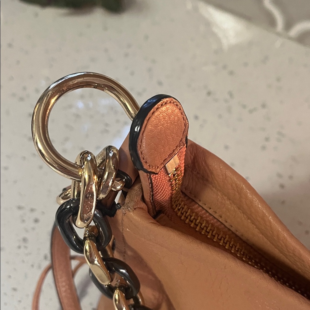 Stuart weitzman Tan Leather Chain Strap Women's Bag Zoey - Picture 3 of 8
